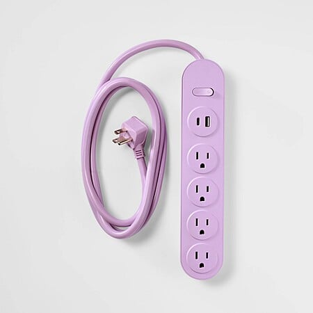 6' heyday 4-Outlet Power Strip Extension Cord w/ USB & USB-C (Purple or Green) $8.50 + Free Store Pickup at Target or Free Shipping on $35+