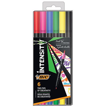6-Count BIC Intensity Dual Tip Fineliner Pens (Assorted Colors) $3.84 + Free Shipping w/ Prime or on $35+
