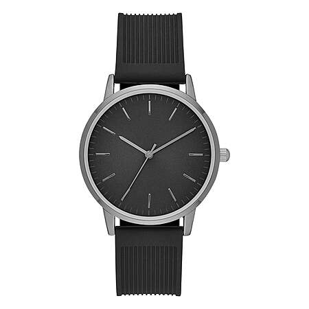 40MM GEORGE Men's Quartz Watch (Black Dial / Silicone Strap) $4.00 + Free Shipping w/ Walmart+ or on $35+