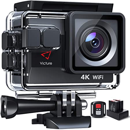 Piquete soporte reporte Victure 4K 50FPS Action Camera with EIS, Touch Screen, Charger, Sony Senor,  4X Zoom, 2 Batteries, Burst, Loop Recording, Time Lapse $49.99