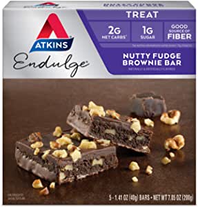 Atkins Endulge Treat Nutty Fudge Brownie Bar. Decadent Brownie Treat with Chocolatey Coating and Walnuts. Keto-Friendly. (5 Bars)~$4.67 With S&S @ Amazon~Free Prime Shipping!