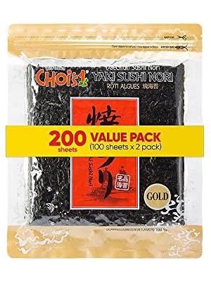 Daechun(Choi's1) Roasted Seaweed, GIM (100+100 Full Sheets), Value Pack, Resealable, Gold Grade, Product of Korea~$15.29 With S&S @ Amazon~Free Prime Shipping!