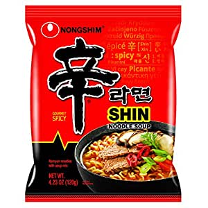 Nongshim Shin Ramyun Noodle Soup, Gourmet Spicy, 4.2 Ounce (Pack of 20)~$16.66 @ Amazon~Free Prime Shipping!