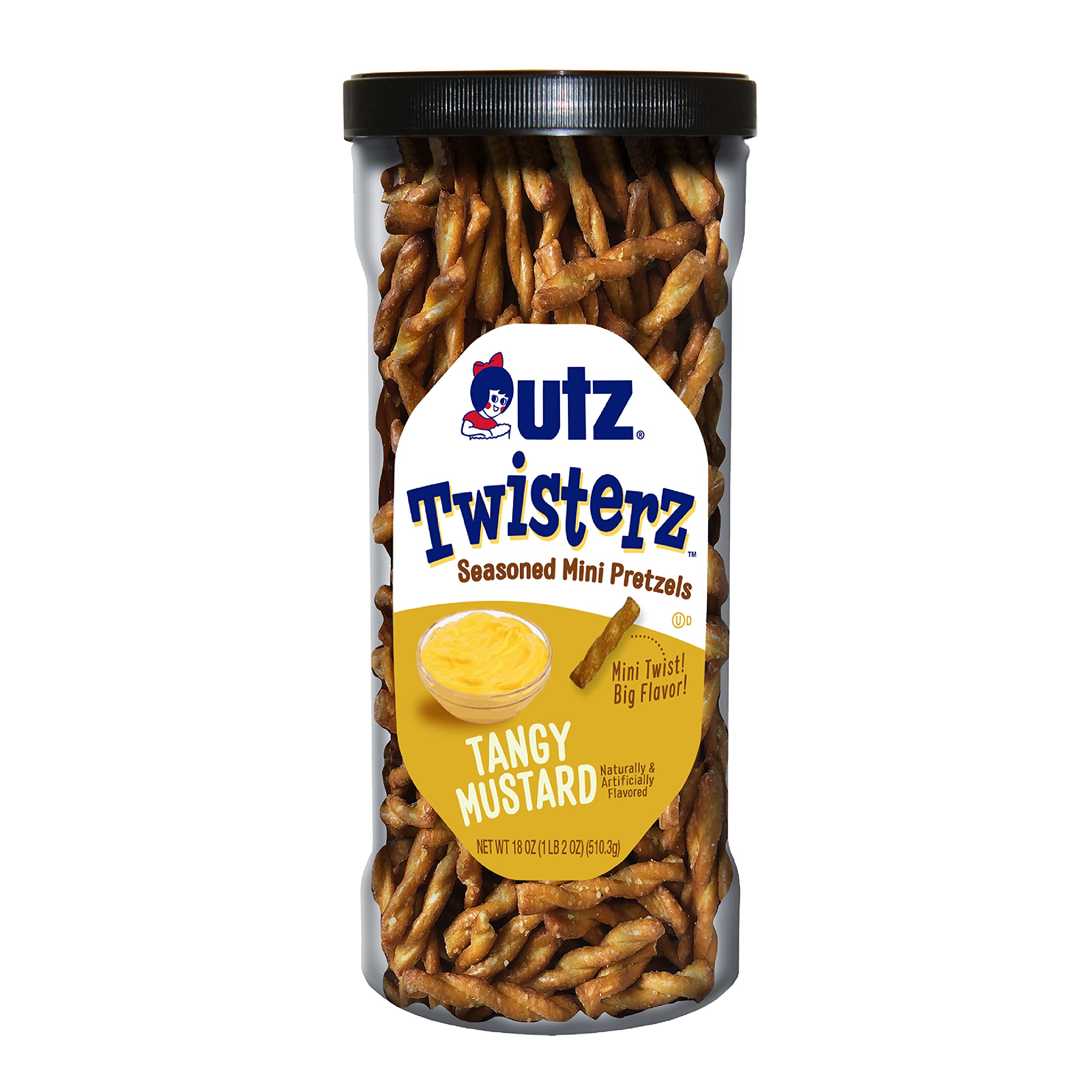 Utz Twisterz Seasoned Mini Flavored Tangy Mustard Crunchy Pretzel Twists, Perfect for Dipping and Snacks, Zero Cholesterol Snack Food, 21 Oz~$6.99 @ Amazon~Free Prime Shipping!