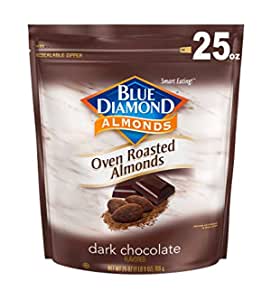 Blue Diamond Almonds Oven Roasted Dark Chocolate Flavored Snack Nuts, 25 Oz Resealable Bag (Pack of 1)~$6.80 @ Amazon~Free Prime Shipping!