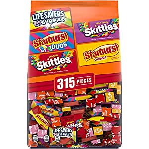 LIFE SAVERS Gummy STARBURST Duos/Original & SKITTLES Wild Berry & Original Fun Size Chewy Bulk Halloween Candy Assortment~97.68oz/315 pieces~$19.54 @ Amazon~Free Prime Shipping!