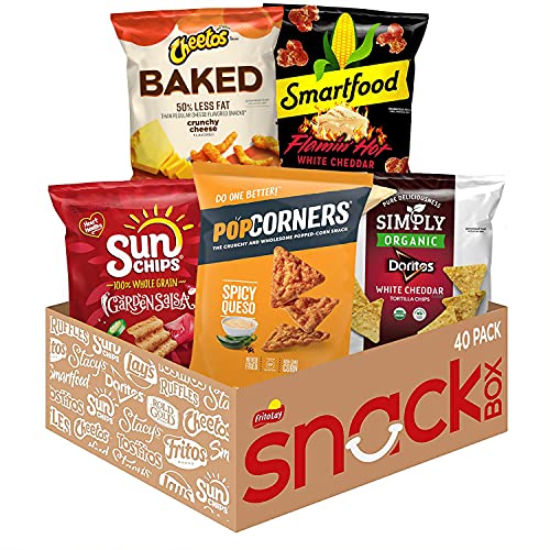 Frito-Lay Ultimate Hot & Bold Smart Variety Pack Includes Popcorners, Simply Organic Doritos, Baked Cheetos, Smartfood Popcorn, Sunchips 40 Count~$14.31 With S&S @ Amazon