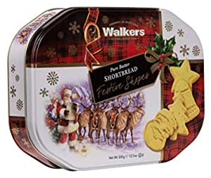 Walkers Shortbread Festive Shapes Shortbread Holiday Cookies, 12.3-Ounce Tin~$8.99 @ Amazon~Free Prime Shipping!