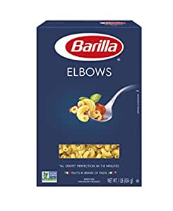 BARILLA Blue Box Elbows Pasta, 16 oz. Box (Pack of 8), 8 Servings per Box - Non-GMO Pasta Made with Durum Wheat Semolina Kosher~$7.37 With S&S @ Amazon~Free Prime Shipping!