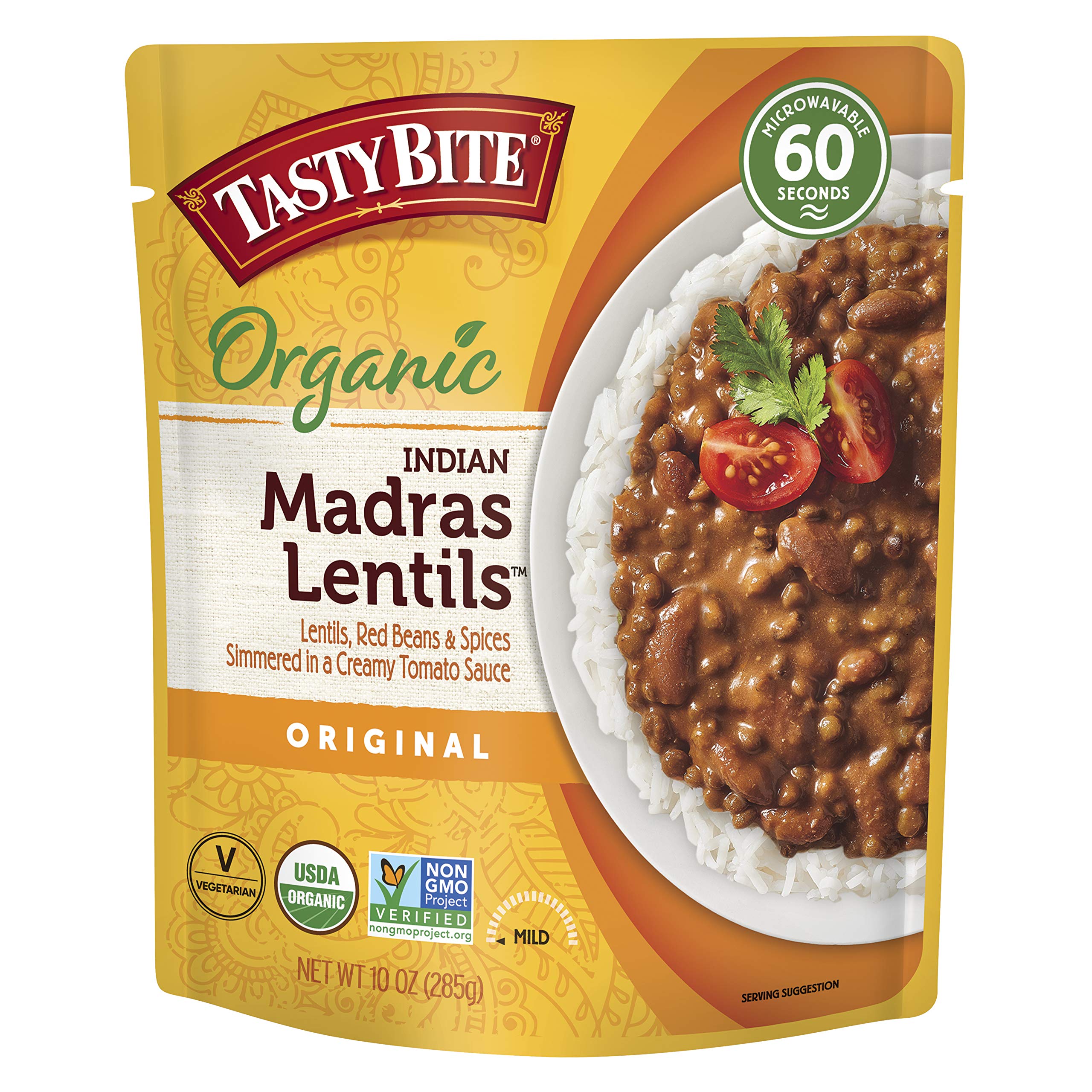 Tasty Bite Indian Madras Lentils, Microwaveable Ready to Eat Entrée, 10 Ounce (Pack of 6)~$9.01 @ Amazon~Free Prime Shipping!