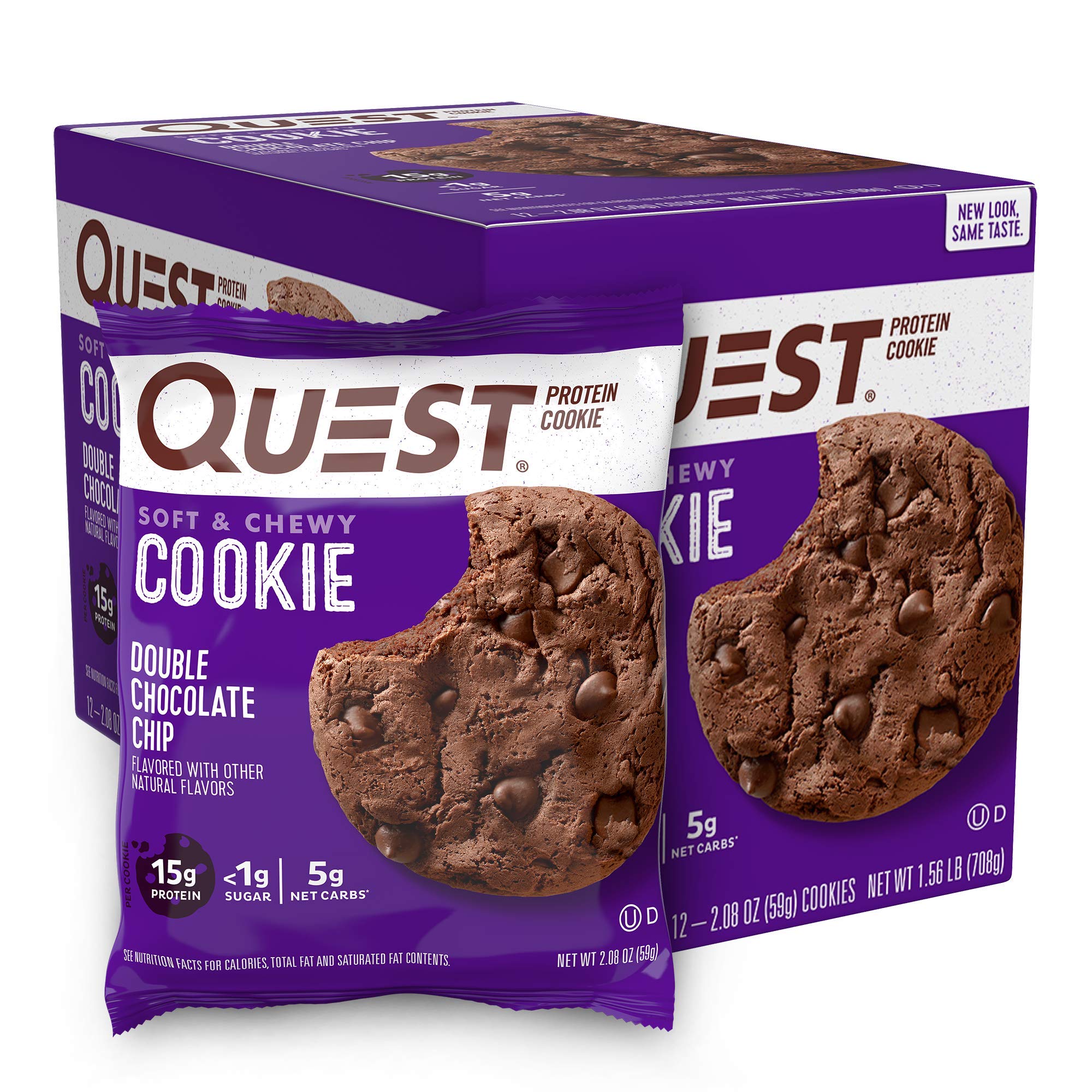 Quest Nutrition Double Chocolate Chip Protein Cookie, High Protein, Low Carb, 12 Count~$14.20 @ Amazon~Free Prime Shipping!
