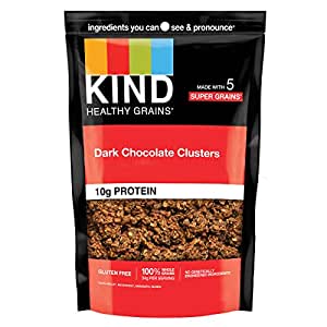 KIND Healthy Grains Clusters, Dark Chocolate Granola, Gluten Free, 10g Protein, 11 Ounce (Pack of 6)~$14.99 @ Amazon~Free Prime Shipping!