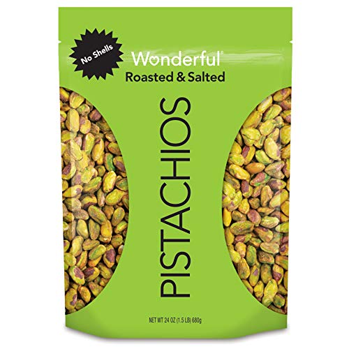 Wonderful Pistachios, No Shells, Roasted & Salted Nuts, 24 Ounce Resealable Bag~$10.49 @ Amazon~Free Prime Shipping!