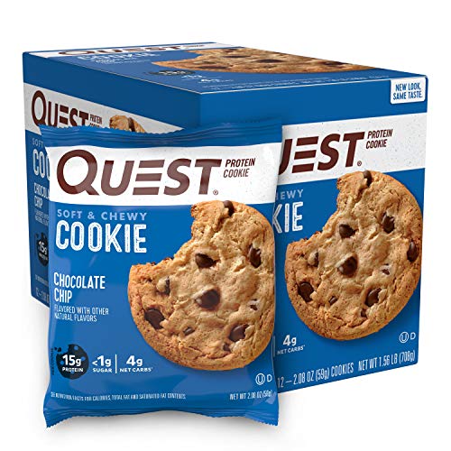 Quest Nutrition Chocolate Chip Protein Cookie, Keto Friendly, High Protein, Low Carb, Soy Free, 12 Count "Packaging may vary"~$11.70 @ Amazon~Free Prime Shipping!
