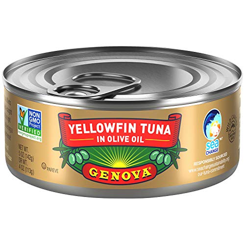 Genova Premium Yellowfin Tuna in Olive Oil, Wild Caught, Solid Light, 5 oz. Can (Pack of 24)~$27.58 @ Amazon~Free Prime Shipping!