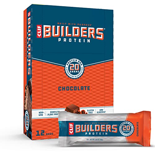 CLIF BUILDERS - Protein Bars - Chocolate - 20g Protein - Gluten Free (2.4 Ounce, 12 Count)~$11.35 @ Amazon~Free Prime Shipping!