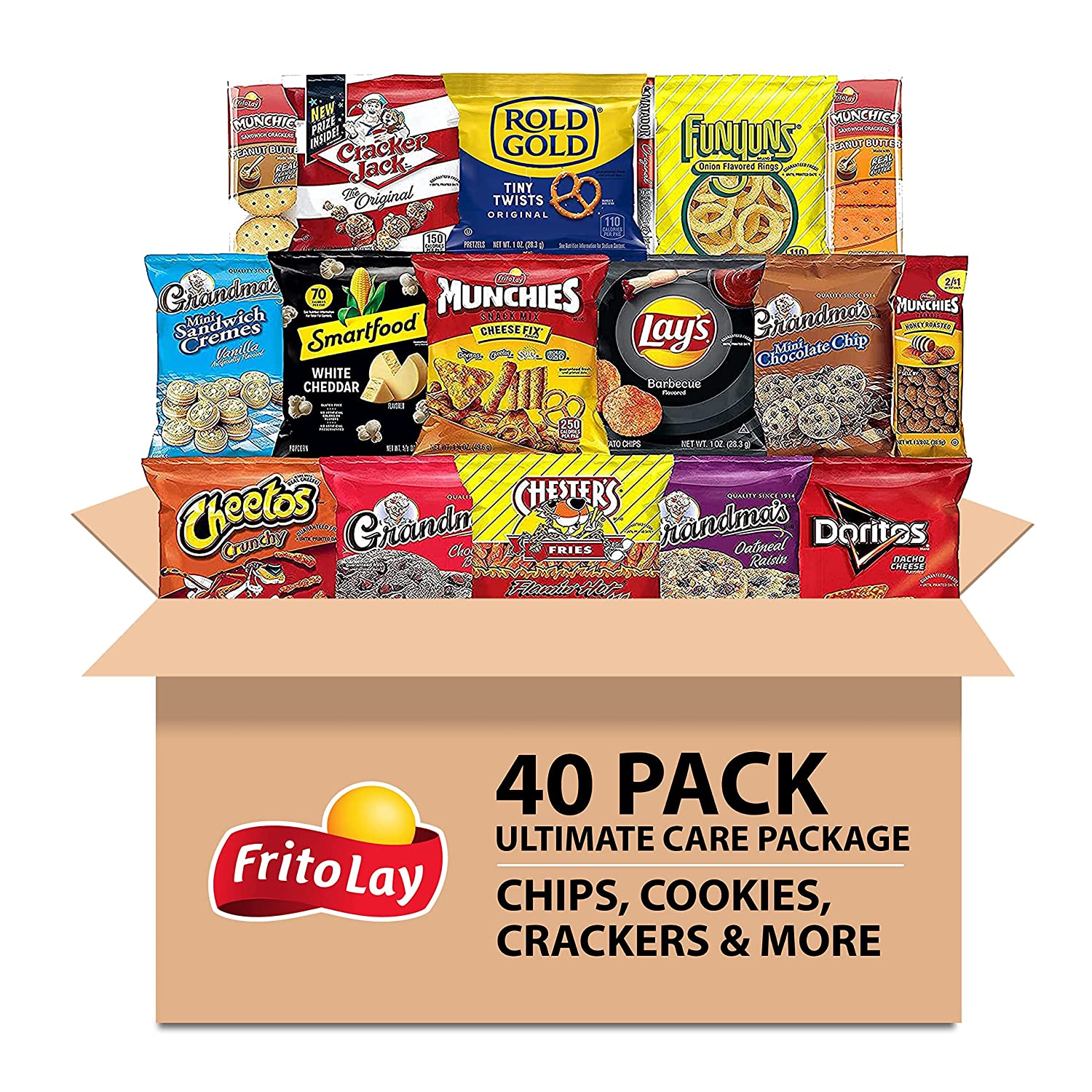 Frito-Lay Ultimate Snack Care Package, Variety Assortment of Chips, Cookies, Crackers & More, 40 Count~$12.95 @ Amazon~Free Prime Shipping!