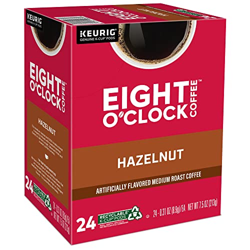 Eight O'Clock Coffee Hazelnut Single-Serve Keurig K-Cup Pods, Medium Roast Coffee Pods, 96 Count~$32.06 @ Amazon~Free Prime Shipping!