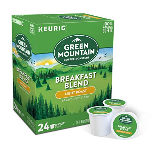 Green Mountain Coffee Roasters Breakfast Blend, Single-Serve Keurig K-Cup Pods, Light Roast Coffee Pods, 72 Count~$24.23 @ Amazon~Free Prime Shipping!