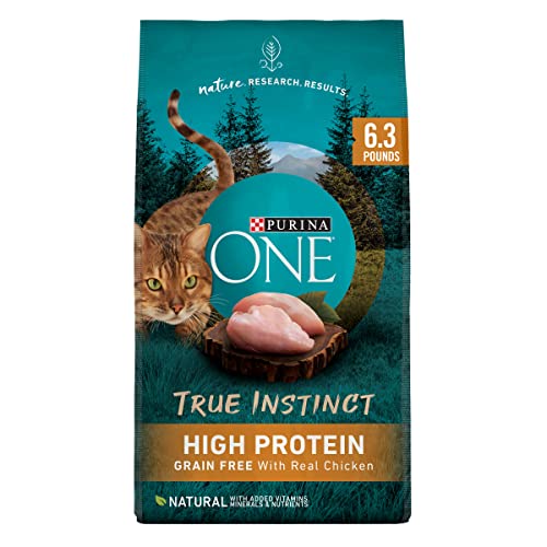 Purina ONE Natural, High Protein, Grain Free Dry Cat Food, True Instinct With Real Chicken - (4) 6.3 Lb. Bags~$16.49 @ Amazon~Free Prime Shipping!
