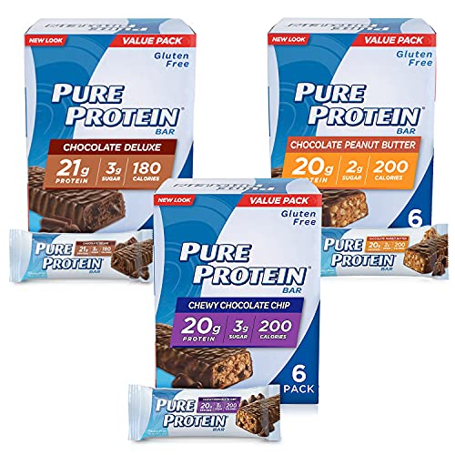 Pure Protein Bars, High Protein, Nutritious Snacks to Support Energy, Low Sugar, Gluten Free, Variety Pack, 1.76 oz Pack of 18~$15.80 @ Amazon~Free Prime Shipping!