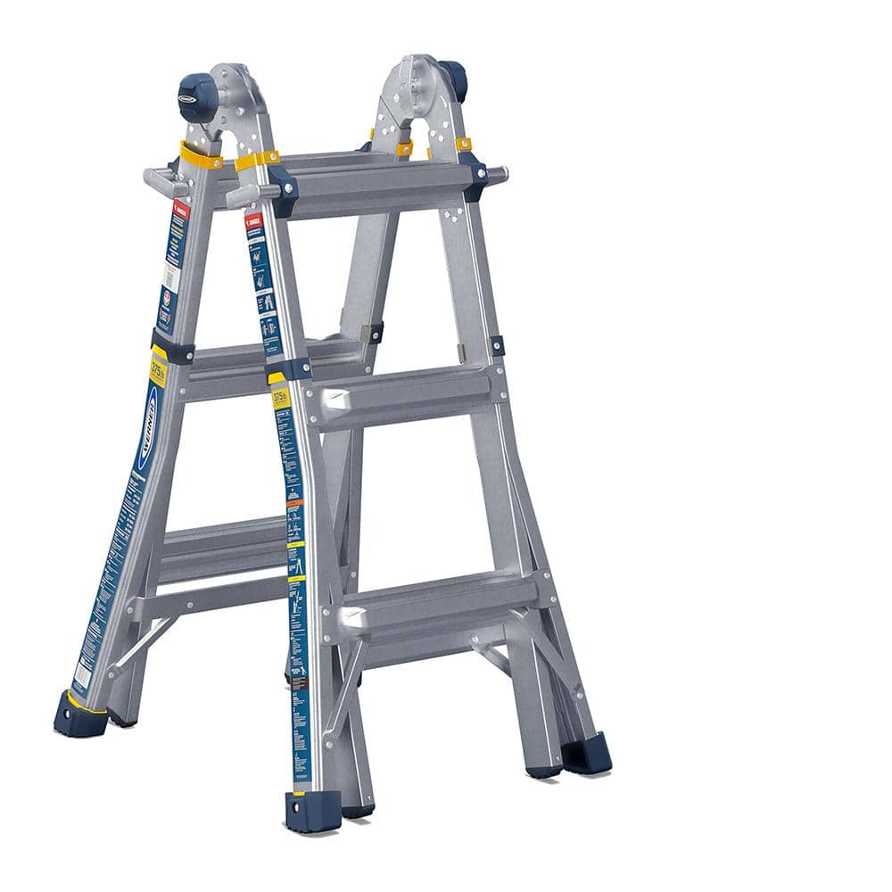 14 ft. Reach Aluminum 5-in-1 Multi-Position Pro Ladder with Powerlite Rails 375 lbs. Load Capacity Type IAA Duty Rating~$129 @ Home Depot~Free Shipping To Store Or Home!