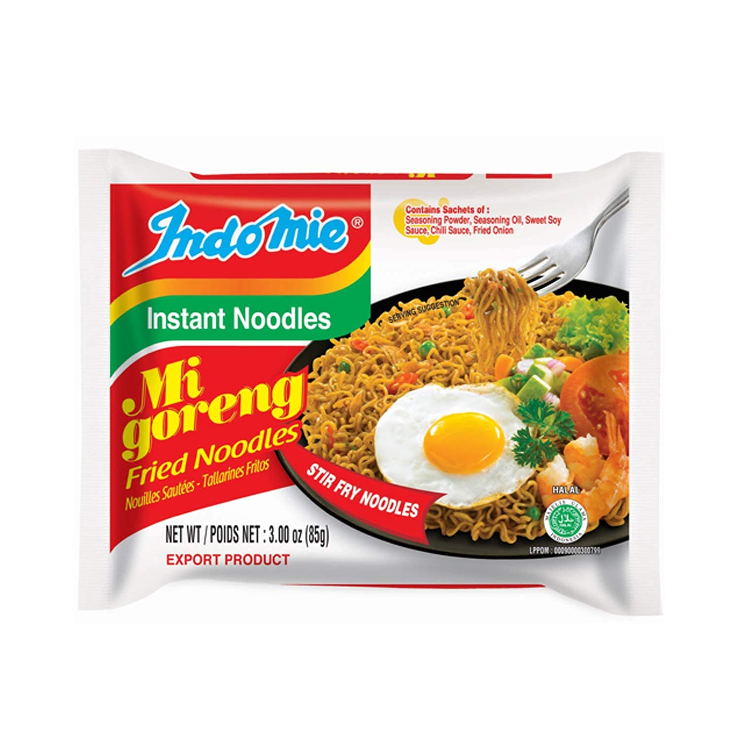 Indomie Mi Goreng Instant Stir Fry Noodles, Halal Certified, Original Flavor, 3 Ounce (Pack of 30)~$14.57 @ Amazon~Free Prime Shipping!
