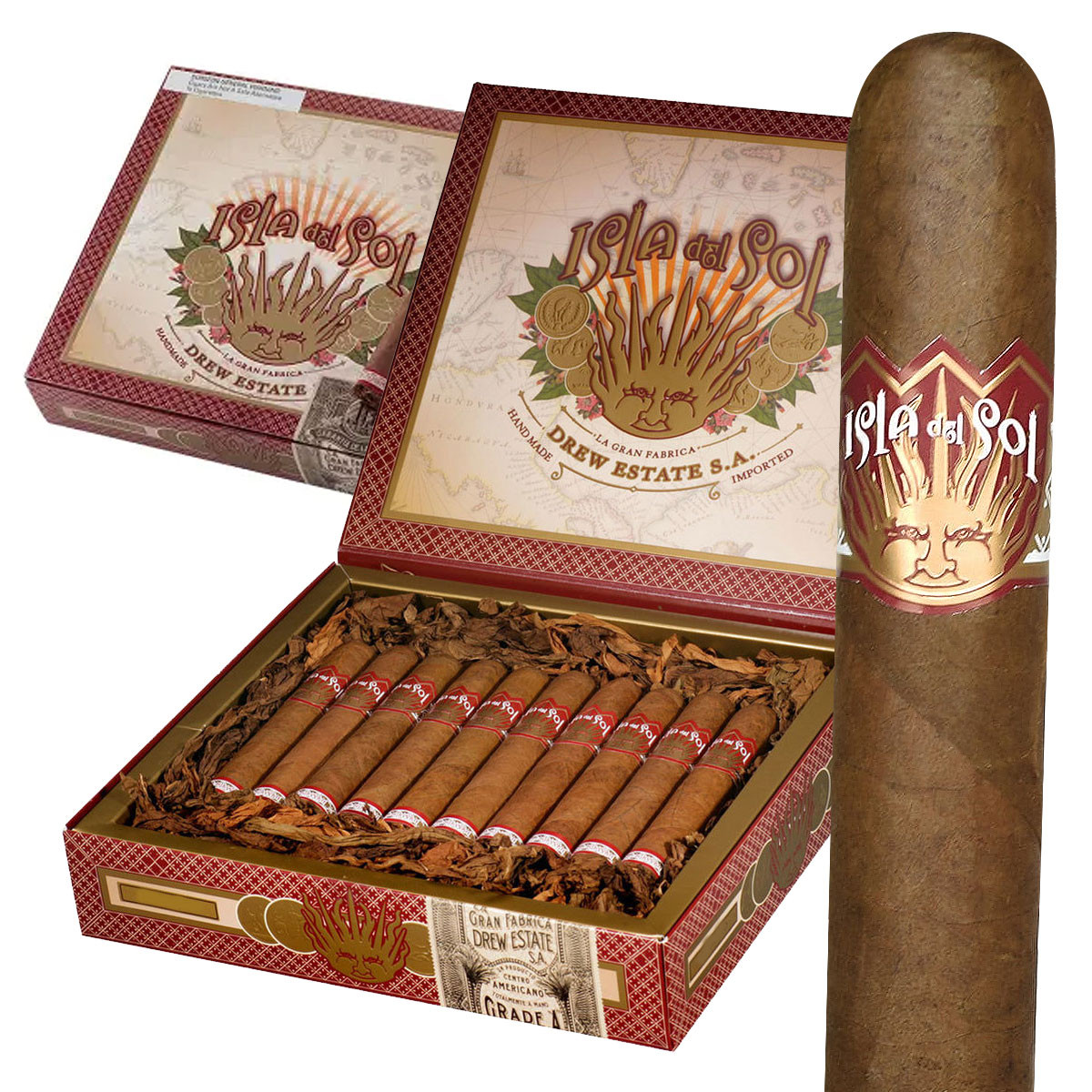 Drew Estate Isla Del Sol Toro Sun Grown (6" x 52)~20 Cigars~$60 @ Cigar Page~Free Shipping!
