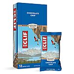 CLIF BARS - Energy Bars - Chocolate Chip - Made with Organic Oats - Plant Based Food - Vegetarian - Kosher (2.4 Ounce Protein Bars, 12 Count)~$9.63 @ Amazon~Free Prime Shipping!