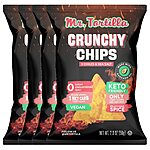 Mr. Tortilla Chips – Low Carb, Keto Friendly, Vegan, 3 Net Carbs Per Serving – High Fiber – Spicy 3 Chiles Flavor 2oz Bags, 4-Pack~$9.89 @ Amazon~Free Prime Shipping!