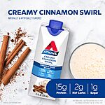 Atkins Creamy Cinnamon Swirl Protein Shake, 15g Protein, Low Glycemic, 2g Net Carb, 1g Sugar, Keto Friendly, 12 Count~$13.61 @ Amazon~Free Prime Shipping!