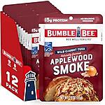 Bumble Bee Applewood Smoke Seasoned Tuna, 2.5 oz Pouches (Pack of 12) - Ready to Eat - Wild Caught Tuna~$7.65 After Coupon &amp; S&amp;S @ Amazon Resale~Free Prime Shipping!