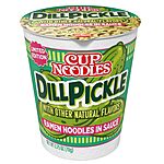 Nissin Cup Noodles Soup, Dill Pickle, Microwaveable Paper Cups, Instant Ramen, Pack of 12~$6.73 With S&amp;S @ Amazon