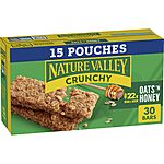 Nature Valley Crunchy Granola Bars, Oats 'n Honey, 30 Ct, 22.35 oz (15 Pouches)~$3.44 After Coupon &amp; S&amp;S @ Amazon