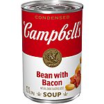 Campbell's Condensed Bean With Bacon Soup, Natural Smoke Flavoring Added, 11.25 oz Can~$0.80 With S&amp;S @ Amazon