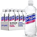 Propel, Black Cherry Or Peach, Zero Calorie Sports Drinking Water with Electrolytes and Vitamins C&amp;E, 16.9 Fl Oz (12 Count)~$6.48 With S&amp;S @ Amazon