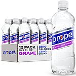 Propel Electrolyte Enhanced Water Sports Drink, Grape Flavored Water, Zero Calorie &amp; Zero Sugar Hydration with Electrolytes 16.9 fl oz Bottles (12 Pack)~$7.57 With S&amp;S @ Amazon