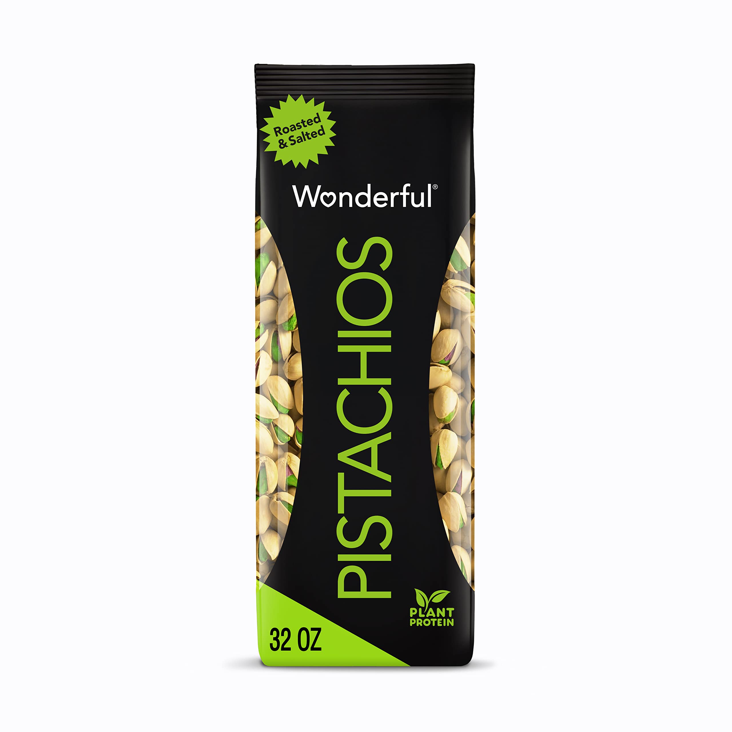 Wonderful Pistachios In Shell, Roasted and Salted Nuts - 32 Ounce Bag, Healthy Snack, Protein Snack, Pantry Staple~$9.98 @ Amazon~Free Prime Shipping!