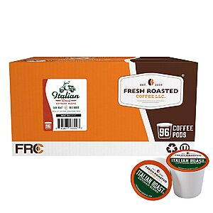 96-Count Fresh Roasted Coffee Italian Roast Coffee K-Cups (Dark Roast) .90 w/ Subscribe & Save