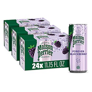 Maison Perrier Forever Blackberry Flavored Sparkling Water, 11.15 Fl Oz Cans, 8 Count, 3 Pack~$12.89 After Coupon & S&S @ Amazon