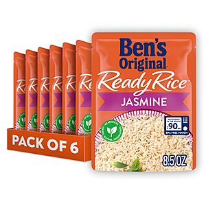 6-pk 8.5-oz BEN'S ORIGINAL Ready Rice Jasmine Rice .55 w/ Subscribe & Save
