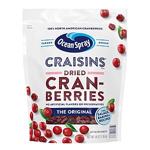 3-lbs Ocean Spray Craisins Original Dried Cranberries .35 w/ Subscribe & Save