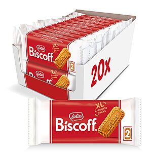 20-Pack 0.9-Oz Lotus Biscoff Caramelized Biscuit Cookies $4.75 w/ S&S