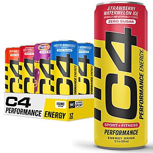 12-Pack 12-Oz Cellucor C4 Performance Energy Drink (Variety Pack) .20 w/ Subscribe & Save