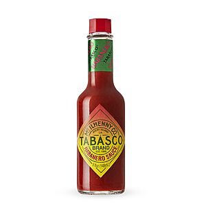TABASCO® Brand Habanero Sauce,Spicy & Fruity Habanero Hot Sauce,Glass Bottle,Jamaican-Style,Packed with Heat 5 Fl Oz (Pack of 1)~$4.27 With S&S @ Amazon