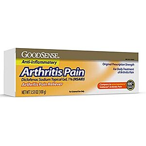 GoodSense Arthritis Pain Relieving Gel,Diclofenac Sodium Topical Gel,1% (NSAID),3.53 Ounces~$8.83 With S&S @ Amazon