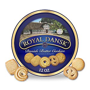 Select Accounts: 12-Oz Royal Dansk Danish Butter Assorted Cookies Tin $2.55 w/ Subscribe & Save