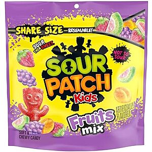 SOUR PATCH KIDS Fruits Mix Soft & Chewy Candy, Share Size, 11.03 oz~$3.06 After Coupon & S&S @ Amazon