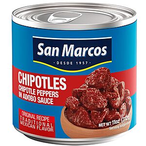 San Marcos Chipotle Peppers Adobo Sauce (11Oz )~$1.69 With S&S @ Amazon