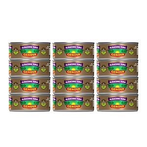 Genova Premium Albacore Tuna in Olive Oil, 5 Ounce Cans (Pack of 12), Low Sodium, Wild Caught Canned Tuna, Solid White~$22.01 After Coupon & S&S @ Amazon